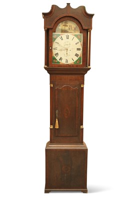 Lot 279 - A 19TH CENTURY MAHOGANY AND OAK 30-HOUR LONGCASE CLOCK, SIGNED JOSH WOOD, KINGS CROSS