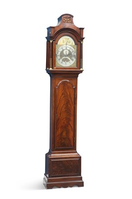 Lot 740 - A GEORGE III MAHOGANY MUSICAL LONGCASE CLOCK, THOMAS HUNTER JUNIOR, LONDON