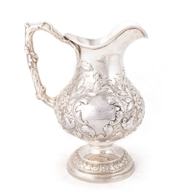 Lot 236 - A FINE 19TH CENTURY AMERICAN SILVER EWER