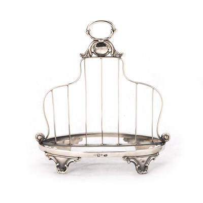 Lot 425 - A VICTORIAN SILVER TOAST RACK