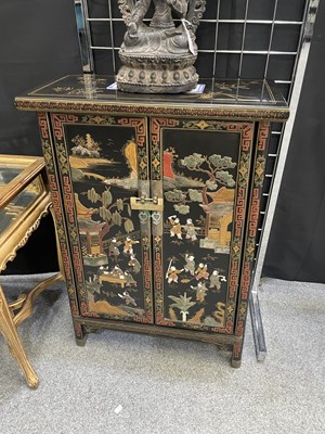 Lot 788 - A PAIR OF 20TH CENTURY CHINESE LACQUER SIDE CABINETS