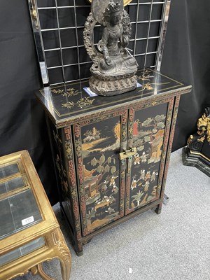 Lot 788 - A PAIR OF 20TH CENTURY CHINESE LACQUER SIDE CABINETS