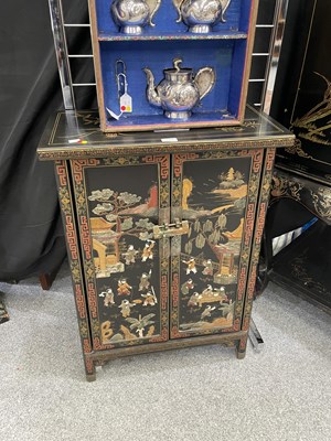 Lot 788 - A PAIR OF 20TH CENTURY CHINESE LACQUER SIDE CABINETS