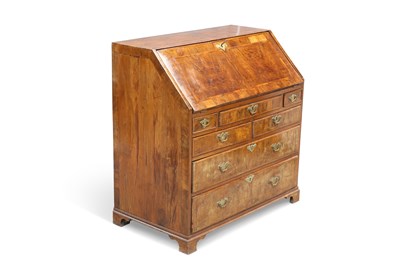 Lot 778 - A GEORGE II WALNUT BUREAU