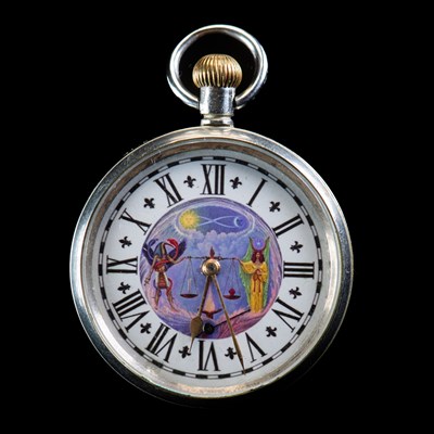 Lot 592 - MASONIC INTEREST: AN OPEN FACED POCKET WATCH