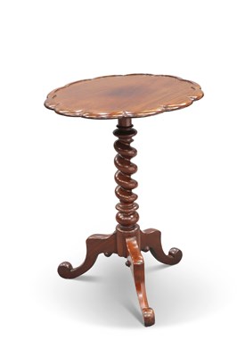 Lot 750 - A 19TH CENTURY MAHOGANY TRIPOD TABLE