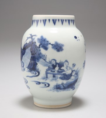 Lot 155 - A SMALL CHINESE TRANSITIONAL JAR, LIANZI GUAN