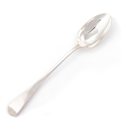 Lot 460 - A GEORGE III SILVER BASTING SPOON