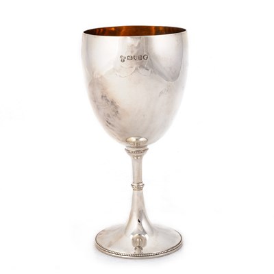 Lot 408 - A VICTORIAN SILVER GOBLET