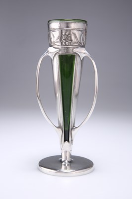 Lot 202 - ARCHIBALD KNOX (1864-1933) FOR LIBERTY & CO, A TUDRIC PEWTER VASE