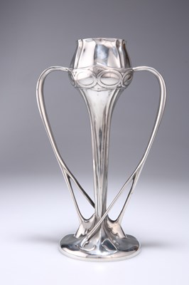 Lot 195 - ARCHIBALD KNOX (1864-1933) FOR LIBERTY & CO, A TUDRIC PEWTER TULIP VASE