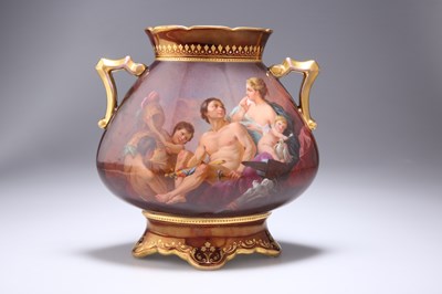 Lot 48 - A VIENNA TWO-HANDLED VASE, LATE 19TH CENTURY