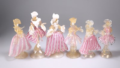 Lot 10 - A COLLECTION OF SIX VENETIAN MURANO GLASS CARNIVAL FIGURES