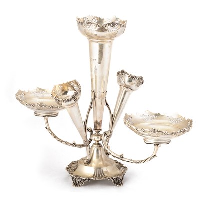 Lot 345 - A GEORGE V SILVER EPERGNE