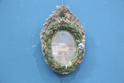 Lot 801 - A 19TH CENTURY VENETIAN OVAL MIRROR