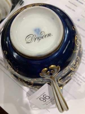 Lot 96 - A LARGE MEISSEN CUP AND SAUCER