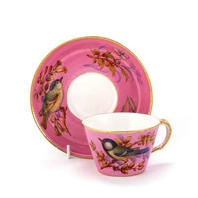 Lot 63 - A ROYAL WORCESTER AESTHETIC CUP AND SAUCER, DATE CODES FOR 1876 AND 1877