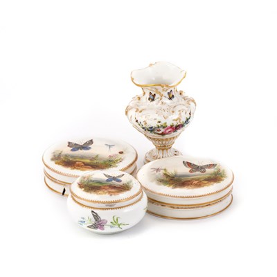 Lot 52 - TWO 19TH CENTURY HAND-PAINTED PASTE BOXES