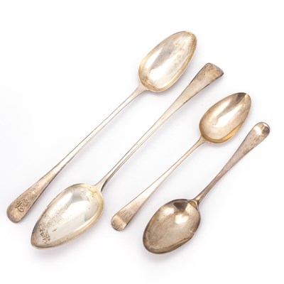 Lot 432 - A GEORGE III SILVER BASTING SPOON