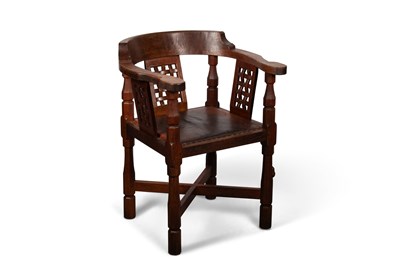 Lot 817 - ROBERT THOMPSON OF KILBURN, A MOUSEMAN OAK MONK'S CHAIR