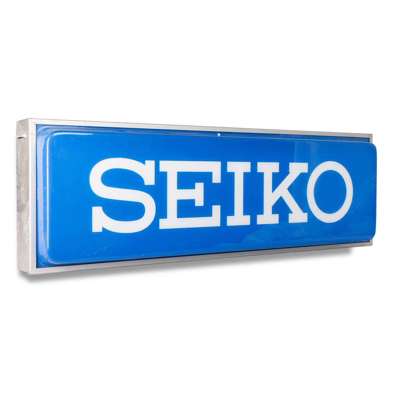 Lot 528 - AN OFFICIAL SEIKO STOCKIST SIGN