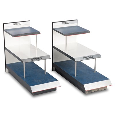 Lot 550 - A PAIR OF SEIKO STOCKIST WATCH DISPLAY STANDS