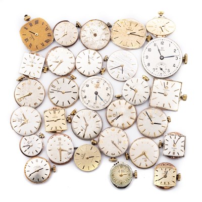 Lot 489 - A COLLECTION OF LADY'S OMEGA WATCH MOVEMENTS AND DIALS