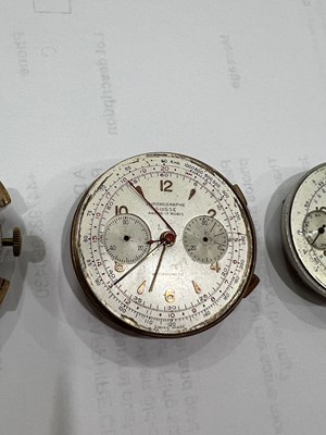 Lot 500 - THREE VINTAGE CHRONOGRAPH MOVEMENTS