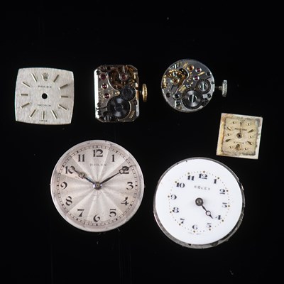 Lot 547 - AN GROUP OF VINTAGE ROLEX DIALS AND MOVEMENTS