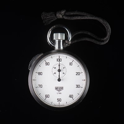 Lot 544 - A HEUER 1/100 STOPWATCH