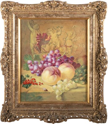 Lot 82 - AN ENGLISH PAINTED PORCELAIN PLAQUE, MID-19TH CENTURY