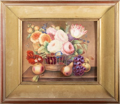 Lot 54 - AN ENGLISH PAINTED PORCELAIN PLAQUE, SIGNED J. ASTON, MID-19TH CENTURY