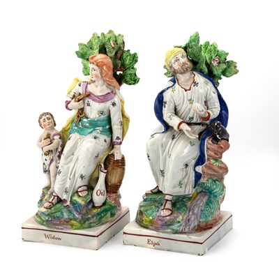 Lot 44 - A PAIR OF ENOCH WOOD PEARLWARE FIGURES, CIRCA 1810-30