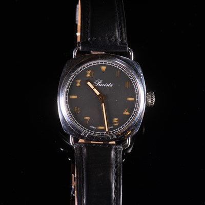 Lot 548 - A GENTS STEEL PRECISTA STRAP WATCH