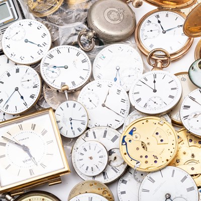 Lot 511 - A MIXED GROUP OF POCKET WATCHES AND WATCH MOVEMENTS
