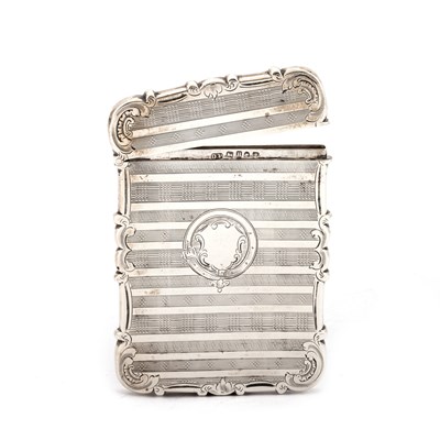 Lot 492 - A VICTORIAN SILVER CARD CASE