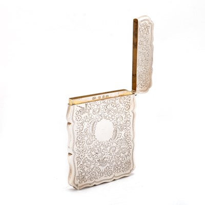 Lot 433 - A VICTORIAN SILVER CARD CASE