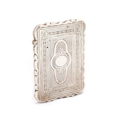 Lot 441 - A VICTORIAN SILVER CARD CASE