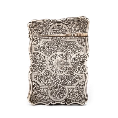 Lot 479 - A VICTORIAN SILVER CARD CASE