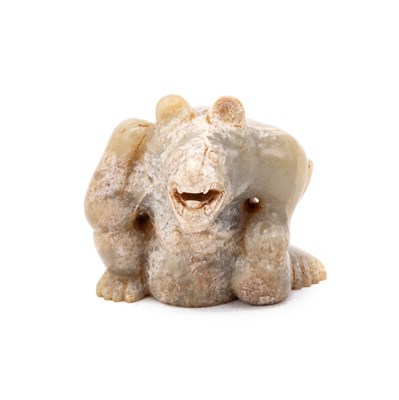 Lot 220 - A HAN-STYLE HARDSTONE CARVING OF A BEAR