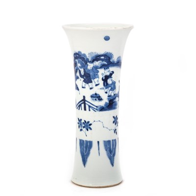 Lot 179 - A CHINESE BLUE AND WHITE VASE, GU