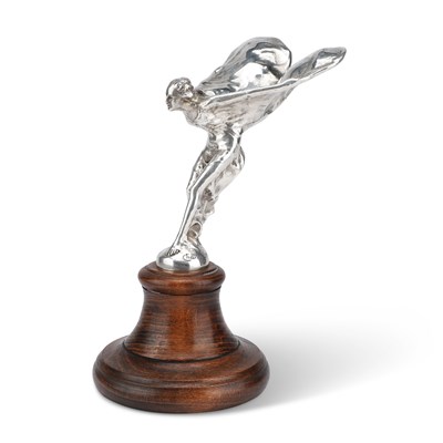Lot 345 - AFTER CHARLES SYKES, AN ELIZABETH II SILVER MODEL OF THE SPIRIT OF ECSTASY
