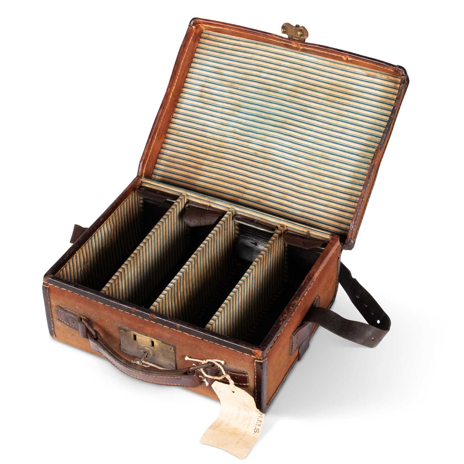 Lot 1 - A CANVAS COVERED CARTRIDGE MAGAZINE CASE