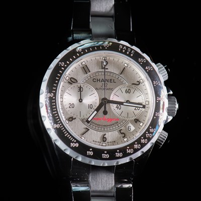 Lot 579 - GENTS CHANEL J12 SUPERLEGGERA CHRONOGRAPH WATCH