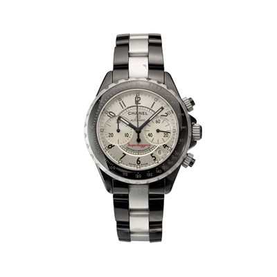 Lot 579 - GENTS CHANEL J12 SUPERLEGGERA CHRONOGRAPH WATCH