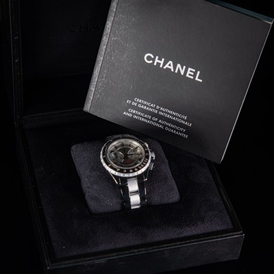 Lot 579 - GENTS CHANEL J12 SUPERLEGGERA CHRONOGRAPH WATCH