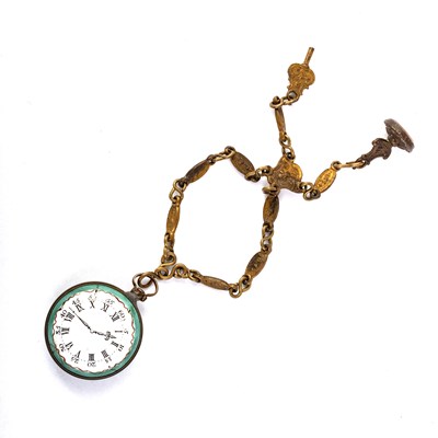 Lot 542 - A SOUTH STAFFORDSHIRE ENAMEL TOY WATCH (FAUX MONTRE), CIRCA 1770-80