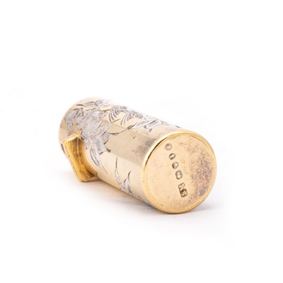 Lot 453 - A VICTORIAN SILVER-GILT SCENT BOTTLE