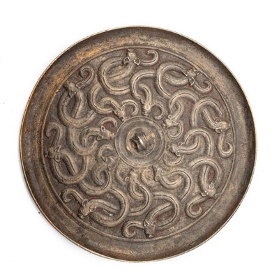 Lot 204 - A CHINESE BRONZE MIRROR