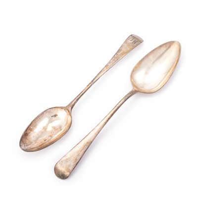 Lot 524 - TWO GEORGE III SILVER SPOONS